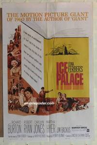 d046 ICE PALACE one-sheet movie poster '60 Richard Burton, Robert Ryan