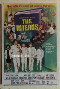 d065 INTERNS one-sheet movie poster '62 Michael Callan, Cliff Robertson