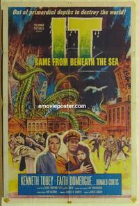 c001 IT CAME FROM BENEATH THE SEA one-sheet movie poster '55 Harryhausen