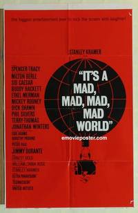 d075 IT'S A MAD, MAD, MAD, MAD WORLD one-sheet movie poster '64 Berle
