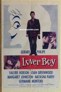 d111 LOVER BOY one-sheet movie poster '55 Philipe, Hobson
