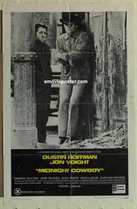 d119 MIDNIGHT COWBOY one-sheet movie poster '69 Dustin Hoffman, Jon Voight