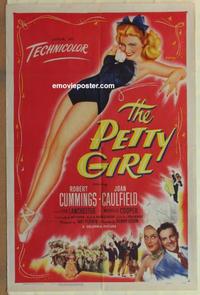 d142 PETTY GIRL one-sheet movie poster '50 Cummings, sexy Joan Caulfield!
