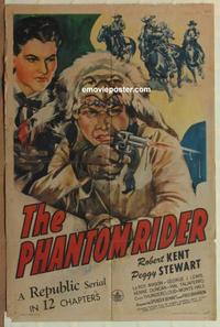 d144 PHANTOM RIDER one-sheet movie poster '46 Republic serial!