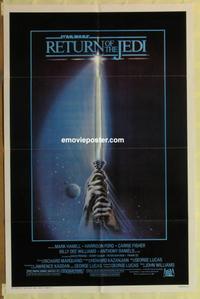 d151 RETURN OF THE JEDI one-sheet movie poster '83 George Lucas classic!