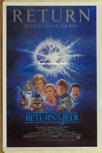 d152 RETURN OF THE JEDI one-sheet movie poster R85 George Lucas classic!