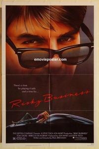 d154 RISKY BUSINESS one-sheet movie poster '83 Tom Cruise, De Mornay