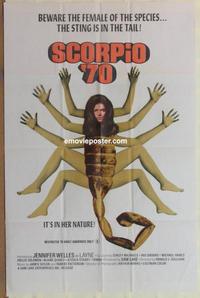 d160 SCORPIO '70 one-sheet movie poster '70 wild female scorpion image!