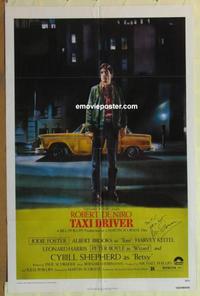 d182 TAXI DRIVER signed one-sheet movie poster '76 by director Scorsese!