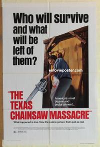 d186 TEXAS CHAINSAW MASSACRE one-sheet movie poster R80 Hooper