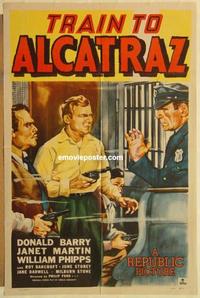 d197 TRAIN TO ALCATRAZ one-sheet movie poster '48 Don 'Red' Barry