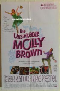 d200 UNSINKABLE MOLLY BROWN one-sheet movie poster '64 Debbie Reynolds