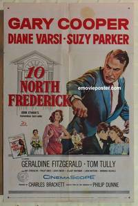 h040 TEN NORTH FREDERICK one-sheet movie poster '58 Gary Cooper, Varsi