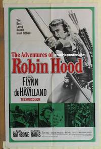 g009 ADVENTURES OF ROBIN HOOD one-sheet movie poster R64 Errol Flynn