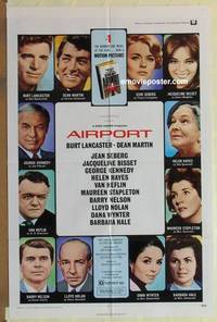 g011 AIRPORT one-sheet movie poster '70 Burt Lancaster, Dean Martin