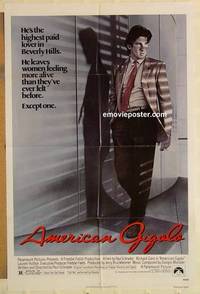 g015 AMERICAN GIGOLO one-sheet movie poster '80 Richard Gere