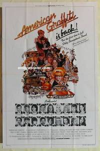 g017 AMERICAN GRAFFITI one-sheet movie poster R78 George Lucas classic!