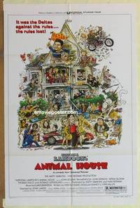 g018 ANIMAL HOUSE style B one-sheet movie poster '78 John Belushi, Landis classic!