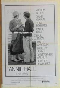 g020 ANNIE HALL one-sheet movie poster '77 Woody Allen, Diane Keaton