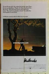 g026 BADLANDS one-sheet movie poster '74 Terrence Malick, Martin Sheen