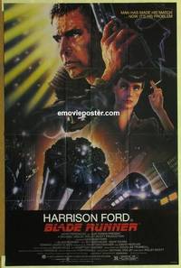 g034 BLADE RUNNER one-sheet movie poster '82 Harrison Ford, Rutger Hauer