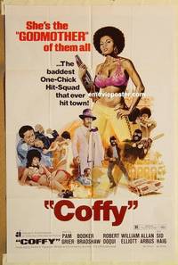 g055 COFFY one-sheet movie poster '73 Pam Grier blaxploitation classic!