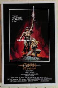 g059 CONAN THE BARBARIAN advance one-sheet movie poster '82 Schwarzenegger