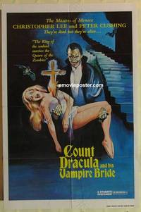 g063 SATANIC RITES OF DRACULA 1sh 1978 great artwork of Count Dracula & his Vampire Bride!