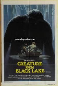 g064 CREATURE FROM BLACK LAKE one-sheet movie poster '76 monster horror!