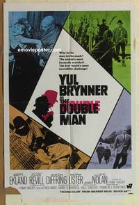 g086 DOUBLE MAN one-sheet movie poster '67 Yul Brynner, Britt Ekland