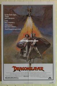 g092 DRAGONSLAYER one-sheet movie poster '81 MacNicol, Jeff Jones art!