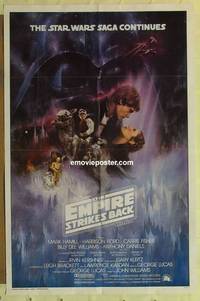 g104 EMPIRE STRIKES BACK int'l GWTW style 1sh movie poster '80 Lucas