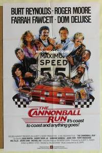 g046 CANNONBALL RUN English one-sheet movie poster '81 Burt Reynolds, Moore