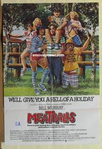 g458 MEATBALLS English one-sheet movie poster '79 a hell of a holiday!