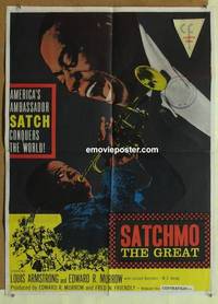 g825 SATCHMO THE GREAT one-sheet movie poster '57 Louis Armstrong