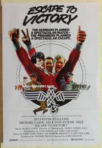 h182 VICTORY int'l one-sheet movie poster '81 soccer, Stallone, Pele