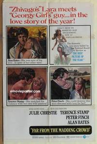 g116 FAR FROM THE MADDING CROWD one-sheet movie poster '68 Christie