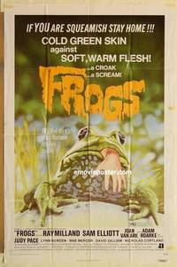 g148 FROGS squeamish style one-sheet movie poster '72 great horror image!