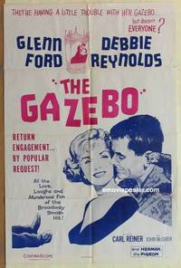 g151 GAZEBO military one-sheet movie poster '60 Glenn Ford, Reynolds, Reiner