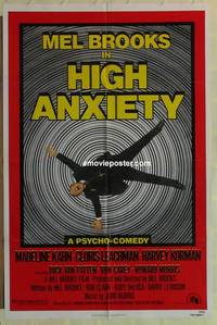 g173 HIGH ANXIETY one-sheet movie poster '77 Mel Brooks, Madeline Kahn