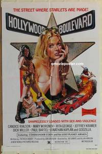 g178 HOLLYWOOD BOULEVARD one-sheet movie poster '76 classic image!