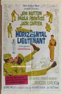 g181 HORIZONTAL LIEUTENANT one-sheet movie poster '62 Hutton, Prentiss