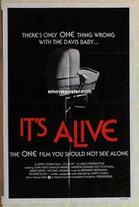 g199 IT'S ALIVE 1sh R76 Larry Cohen, classic creepy baby carriage image!