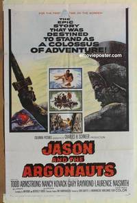g206 JASON & THE ARGONAUTS one-sheet movie poster '63 Ray Harryhausen