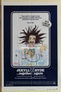 g211 JEKYLL & HYDE TOGETHER AGAIN one-sheet movie poster '82 drugs!