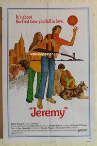 g213 JEREMY one-sheet movie poster '73 Robby Benson, basketball romance!