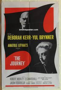 g228 JOURNEY one-sheet movie poster '58 Yul Brynner, Deborah Kerr