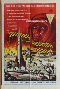 g232 JOURNEY TO THE SEVENTH PLANET one-sheet movie poster '61 John Agar