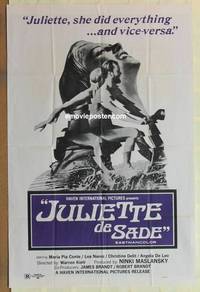 g237 JULIETTE DE SADE one-sheet movie poster '69 she did everything!