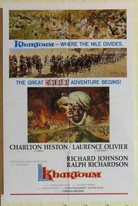 g258 KHARTOUM Cinerama style B one-sheet movie poster '66 Charlton Heston